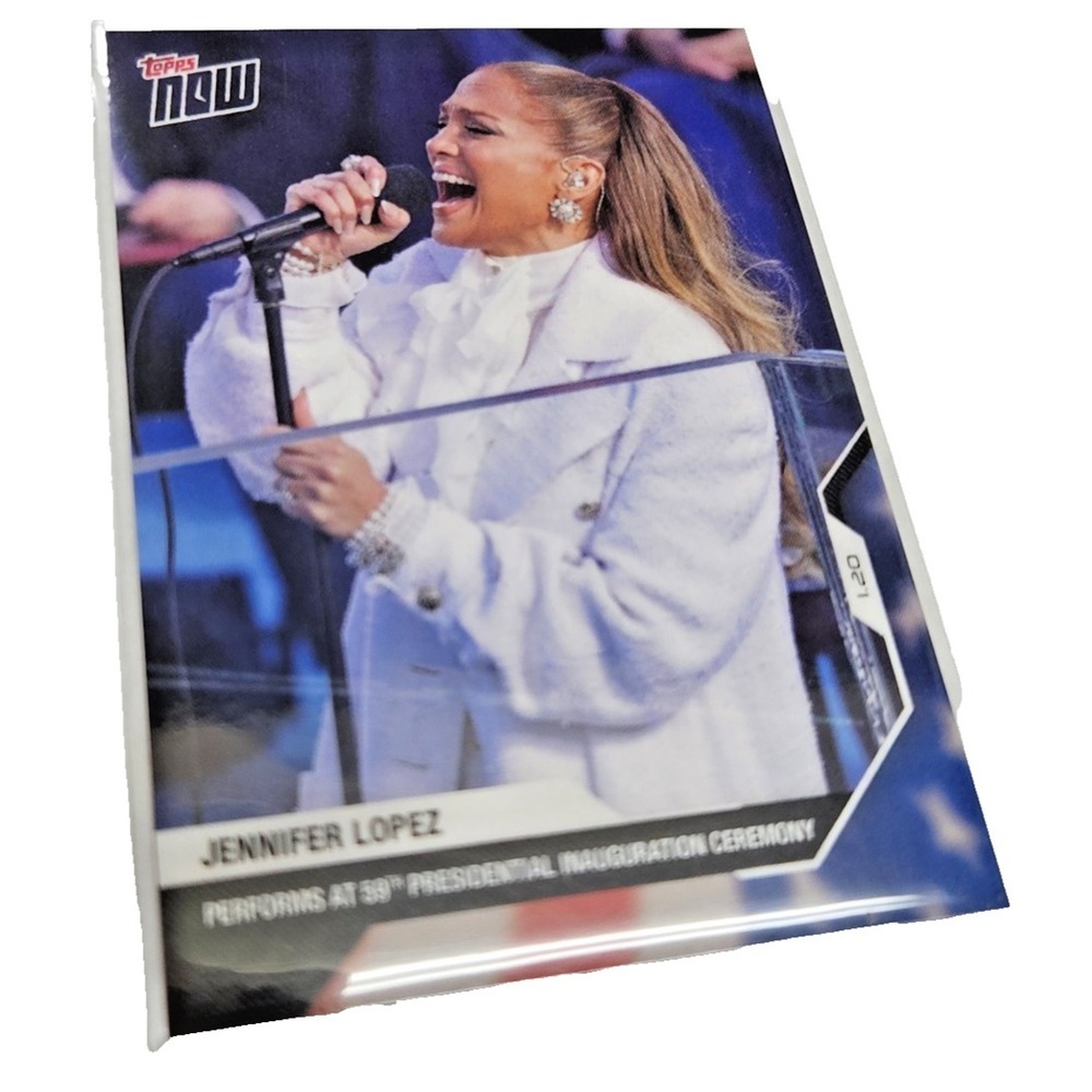 2020 Topps Now Election JENNIFER LOPEZ #18 Performs Inauguration 🇺🇸 PR /6,659